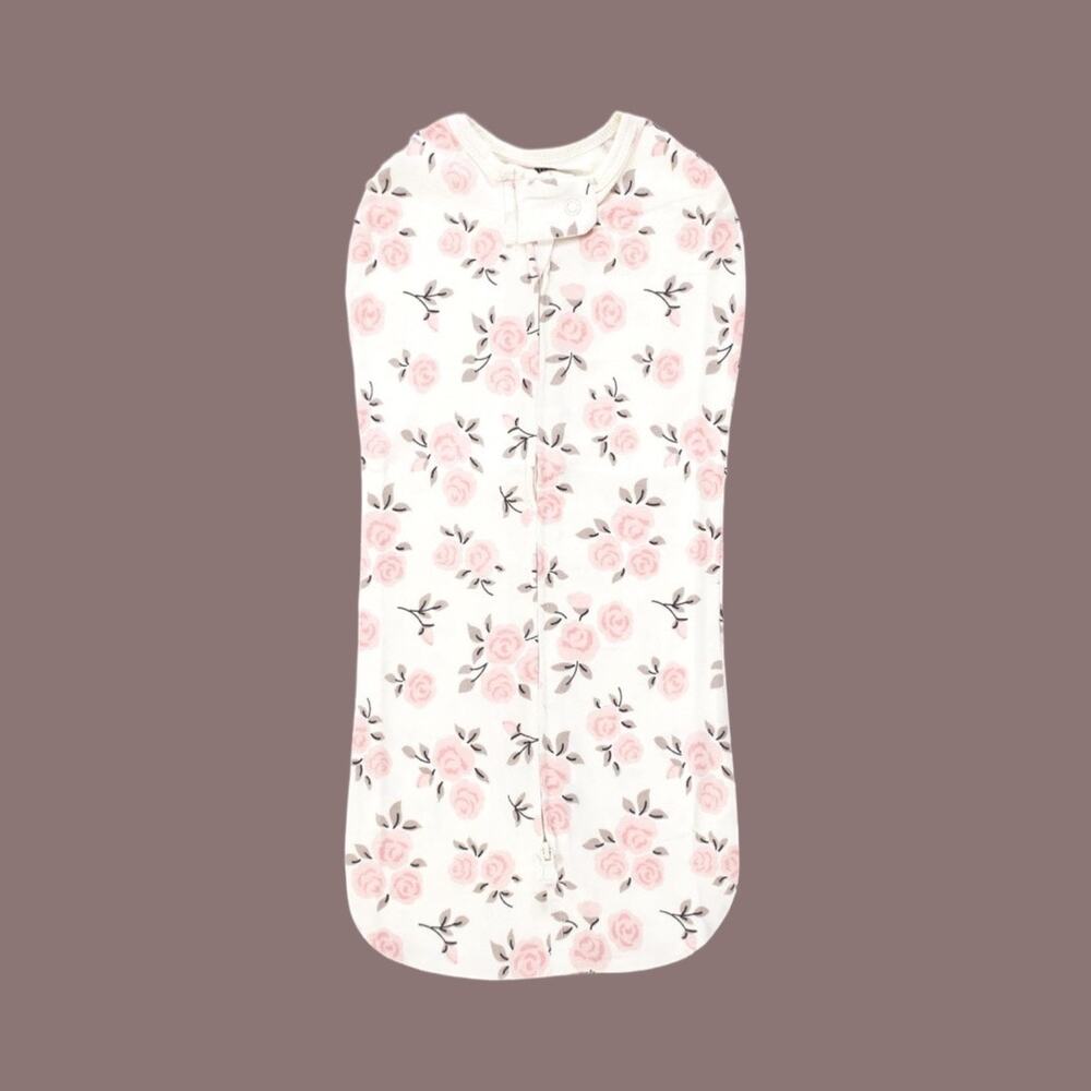 NEW Hudson Baby Floral Sleep Pod Swaddle Neutral Pink Cozy Newborn Womb Style